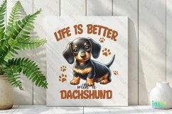 Cute Dachshund Dog Breeds Quotes Clipart Product Image 3