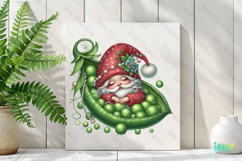 Spring Gnome Peas Garden Clipart Product Image 2