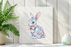 Chinoiserie Easter Bunny Sublimation Clipart Product Image 2