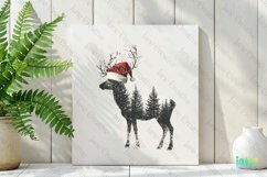 Double Exposure Christmas Reindeer Clipart Product Image 2