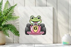 Cute Racing Animals Sublimation Clipart Product Image 2