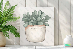 Plant Pot Gardening Sublimation Clipart Product Image 2