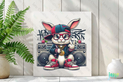 Retro Easter Bunny Sublimation Clipart Product Image 2