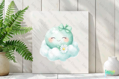 Cute Cloud Clipart Sublimation Product Image 3