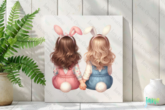 Easter Bunny Girls Sublimation Clipart Product Image 2