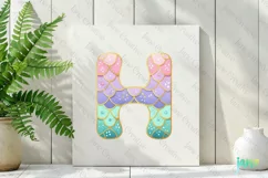 Mermaid Birthday Letter H PNG Clipart Product Image 2