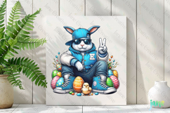 Retro Easter Bunny Sublimation Clipart Product Image 2