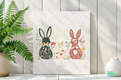 Floral Easter Bunny Sublimation Clipart Product Image 2