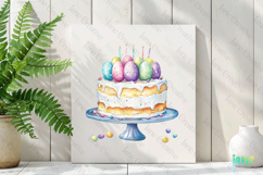 Easter Party Cake Sublimation Clipart Product Image 2