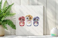 4th Of July Trio Flowers Clipart Product Image 2