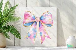 Pastel Easter Bow Sublimation Clipart Product Image 3