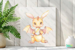 Baby Dragon With Bunny Ears Sublimation Clipart Product Image 2