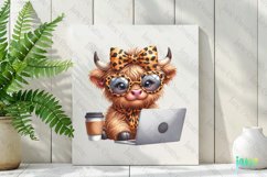 Leopard Fashion Highland Cow Clipart Product Image 2