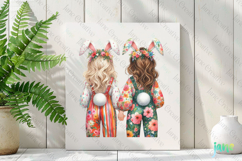 Easter Bunny Girls Sublimation Clipart Product Image 2