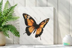 Orange Hand Drawing Butterfly Clipart Product Image 2