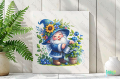 Spring Gnome Blueberry Garden Clipart Product Image 2