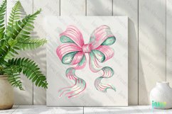 Pastel Preppy Christmas Bow Clipart Product Image 2