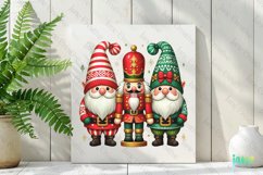 Cute Christmas Gnome And Nutcracker Clipart Product Image 2