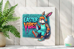 Retro Easter Bunny Sublimation Clipart Product Image 2