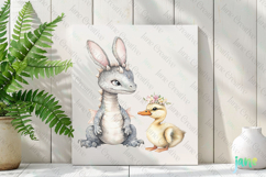 Baby Dragon With Bunny Ears Sublimation Clipart Product Image 2