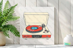 Retro Turntable Sublimation Clipart Product Image 2