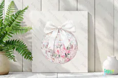 Pink Chinoiserie Cowgirl Disco Ball Clipart Product Image 2