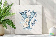 Watercolor Floral Butterflies Letter Y Product Image 3