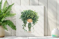 Whimsical Floral Child Clipart Product Image 2