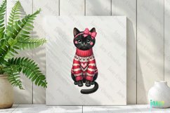 Valentine Black Cat PNG Clipart Product Image 2