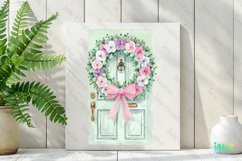 Pastel Preppy Christmas Door Clipart Product Image 3