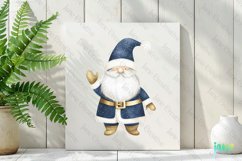Blue And Gold Christmas Gnome Clipart Product Image 2