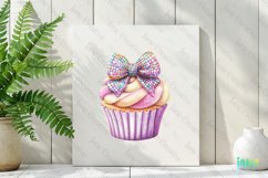 Girly Glitter Coquette Valentine Cupcake Clipart Product Image 2