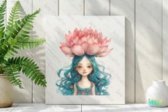 Whimsical Floral Child Clipart Product Image 2