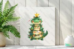 Alligator Wrapped In Christmas Tree Clipart Product Image 2