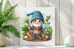 Spring Gnome Vegetable Garden Clipart Product Image 2