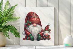 Sparkling Christmas Gnome And Highland Cow Clipart Product Image 2