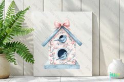 Chinoiserie Easter Bird House Sublimation Clipart Product Image 2