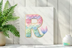 Mermaid Birthday Letter R PNG Clipart Product Image 2