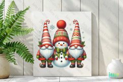 Cute Christmas Gnome And Snowman Clipart Product Image 2