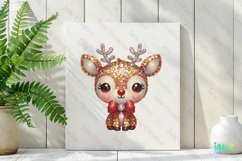 Sparkling Christmas Reindeer Character Clipart Product Image 2