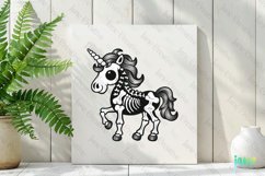 Skeleton Unicorn Sublimation Clipart Product Image 2