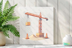 Watercolor Construction Clipart Bundle Product Image 3