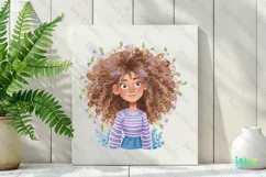 Quirky Plants Girl Sublimation Clipart Product Image 2