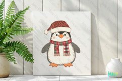 Christmas Penguin Patchwork Illustration Product Image 2