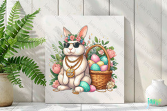 Retro Easter Bunny Sublimation Clipart Product Image 2