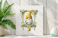 Spring Gnome And Daisy Clipart Product Image 2