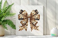 Glitter Leopard Christmas Bow Clipart Product Image 2