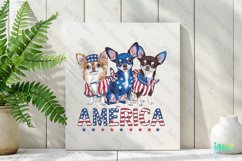 Patriotic Trio Dogs Sublimation Clipart Product Image 2