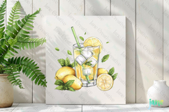 Watercolor Lemon Juice Clipart PNG File Product Image 3