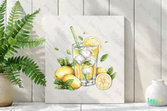 Watercolor Lemon Juice Clipart PNG File Product Image 3